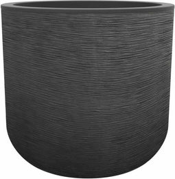 Bloempot EDA Grijs Donker grijs Plastic Cirkelvormig Rond Modern Ø 50 cm
