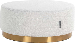Richmond Poef Emmy 70Ø White Bouclé
