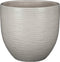 Mica Decorations Plantenpot/bloempot - terracotta - lichtgrijs flakes relief- D24/H22 cm
