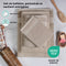 DoubleDry Handdoeken Set 50 x 100 cm - 12 stuks - 100% zacht katoen 500 g/m2 - 12x Beige Taupe