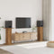 vidaXL - Speakerstandaards - 2 - st - 30x30x80 - cm - hout - artisanaal - eikenkleurig