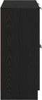 vidaXL - Zwarte - Eiken - Sideboard - - - 60 - x - 30 - x - 70 - cm - - - Gemaakt - van - Geengineerd - Hout