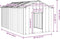 vidaXL - Hondenhok - met - dak - 114x202x101 - cm - gegalvaniseerd - staal