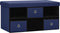 vidaXL - Opbergbank - inklapbaar - 76x38x38 - cm - kunstlinnen - blauw