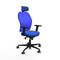 Piqueras y Crespo 2D036G2 - Bureaustoel - Verstelbare hoogte en hoofdsteun - Blauw