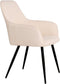 House Nordic Harbo - Eetkamerstoel - Gewatteerd - Wit (2 stuks)