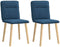 vidaXL - Eetkamerstoelen - 2 - st - stof - blauw