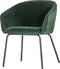 WOOOD Sien Eetkamerstoel - Velvet - Groen - Set van 2