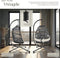 tectake® Ariane - Luxe Hangstoel - Opvouwbaar en draaibaar - Dikke kussens - Donkergrijs