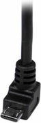 StarTech.com USBAUB2MD - 2 m USB-naar-micro-USB-kabel - Neerwaartse hoek - Zwart
