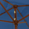 vidaXL - Parasol - met - houten - paal - 198x198x231 - cm - azuurblauw