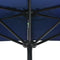 vidaXL - Balkonparasol - half - met - aluminium - paal - 270x144x222 - cm - blauw