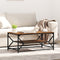vidaXL - Salontafel - met - Plank - - - Gerecycled - Hout, - 90x50x40 - cm