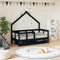 vidaXL - Kinderbedframe - met - lades - 70x140 - cm - massief - grenenhout - zwart
