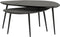 Salontafel Flare Set van 2 Mangohout Organisch Zwart - Modern Design - 90x43x40 cm - Bijzettafels