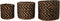 Mandenset - zwart/naturel - waterhyacint - set van 3
