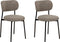 Set van 2 eetkamerstoelen CASEY Bouclé Taupe