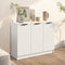 vidaXL Dressoir - 90,5x30x70 cm - bewerkt hout - wit