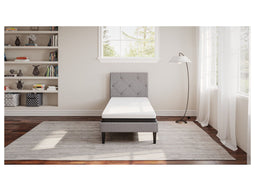 Emma - Matras Express 18cm - Pocketvering 7 comfortzones - 90x200 cm - Grijs