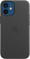 Apple iPhone 12 Mini - Leather Case - MagSafe - Zwart