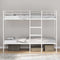 vidaXL - Stapelbed - zonder - matras - 100x190 - cm - staal - wit