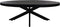 Ovale salontafel - 120x80x44,5 - Zwart - Mangohout/metaal