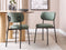 CASEY - Eetkamerstoelen set van 2 - Groen - Polyester