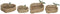 ESPRIT Middenstuk - Decoratieve figuren - Tropisch ontwerp - Groen (2 stuks)