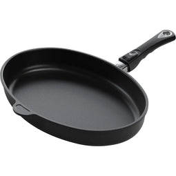 AMT Gastroguss Ovale vispan - gietaluminium - Lotan® anti-aanbaklaag - 41 x 27 cm - inductie en...