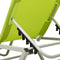 vidaXL - Ligbed - aluminium - en - textileen - groen