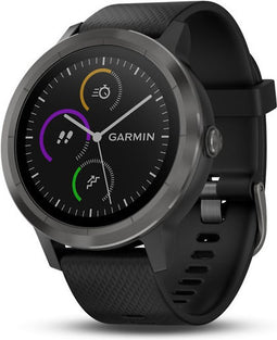 Garmin Vivoactive 3 30,4 mm steen met siliconen bandje zwart