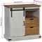 vidaXL - Dressoir - HALDEN - met - schuifdeur - 80x40x80 - cm - massief - hout - wit