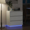 vidaXL - Nachtkastje - met - LED - Wit - 71x34,5x75 - cm - Kunststof - Hout