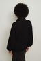 NA-KD - High Neck Zipped Knitted Dames Trui - Oversized - Zwart - Maat XS
