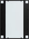 vidaXL - Wandspiegel - 80x60 - cm - metaal - zwart