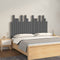 vidaXL - Hoofdbord - wandmontage - 127,5x3x80 - cm - massief - grenenhout - grijs