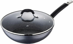 Masterpro Wokpan met deksel Home Edition Ø28x8cm Aluminium - Koken - Bakken - Alle warmtebronnen - Anti Kleeflaag