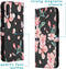 iMoshion Hoesje Geschikt voor Huawei P30 Lite Hoesje Met Pasjeshouder - iMoshion Design Softcase Bookcase - Zwart / Roze / Blossom Watercolor Black