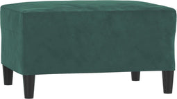 vidaXL - Voetenbank - 70x55x41 - cm - fluweel - donkergroen