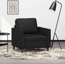 Fauteuil 60 cm kunstleer zwart