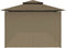 vidaXL - Prieel - met - gordijnen - 180 - g/m² - 600x298x270 - cm - taupe