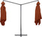 vidaXL - Parasol - dubbel - met - stalen - paal - 250x250 - cm - terracottakleurig