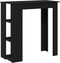 vidaXL - Bartafel - met - Plank - - - Zwart - Eiken, - 102x50x103,5 - cm, - Gemaakt - van - Samengesteld - Hout