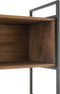 J-Line rek - hout/metaal - zwart/naturel - small