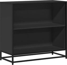 vidaXL - Boekenkast - 80,5x35x76 - cm - bewerkt - hout - zwart