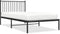 vidaXL - Bedframe - met - hoofdbord - metaal - zwart - 100x200 - cm
