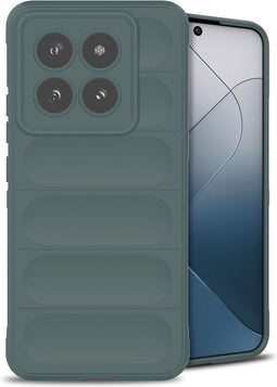 iMoshion Hoesje Geschikt voor Xiaomi 14 Pro Hoesje Siliconen - iMoshion EasyGrip Backcover - Donkergroen