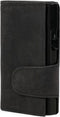 Clicksafe pasjeshouder - RFID - 8 pasjes - jachtleer/aluminium - zwart - JU-961301