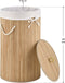 Juskys Curly-Round - Bamboe Wasmand - 55 Liter - Natuurkleur
