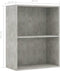 vidaXL - Boekenkast - met - 2 - schappen - 60x30x76,5 - cm - bewerkt - hout - betongrijs